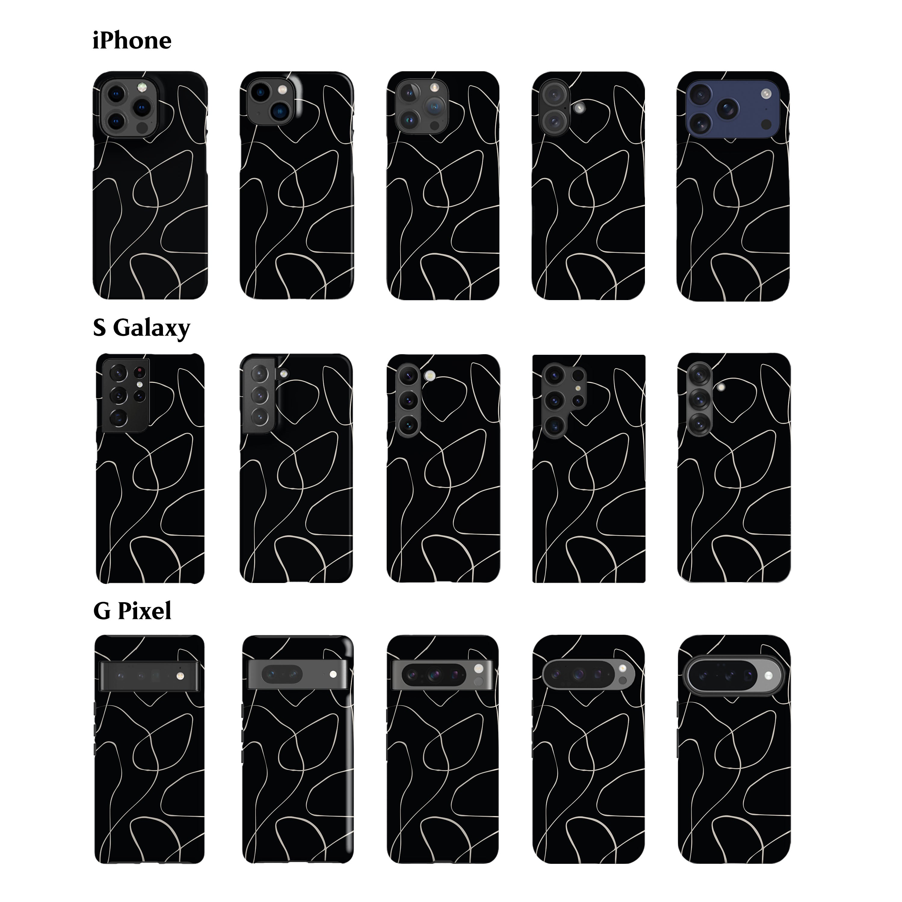 Minimal Art Black Phone Case