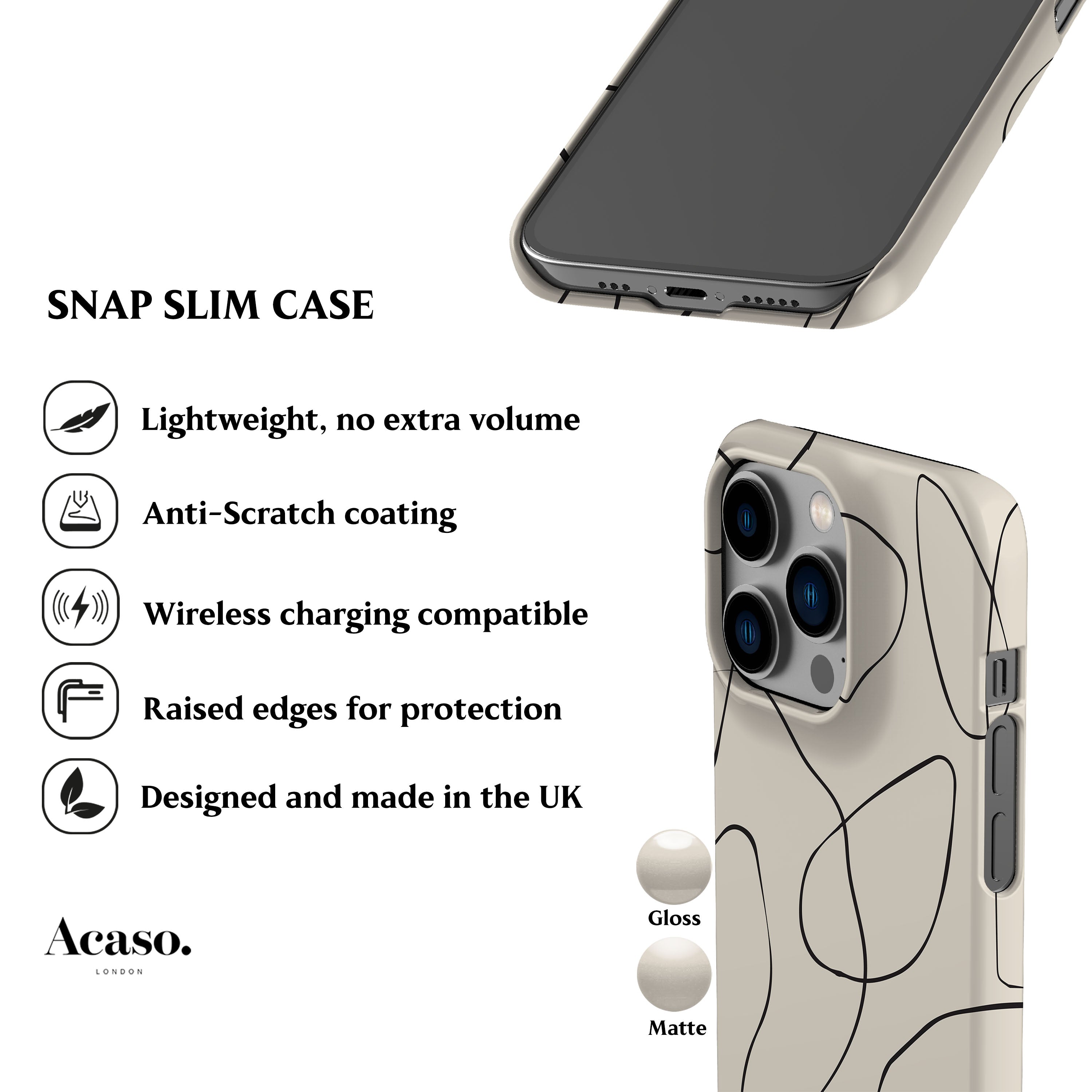 Minimal Art Ecru Phone Case