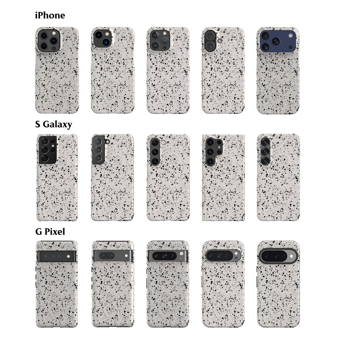 Minimal Speckled White Phone Case