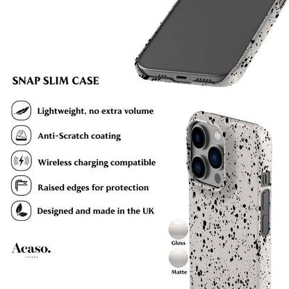 Minimal Speckled White Phone Case
