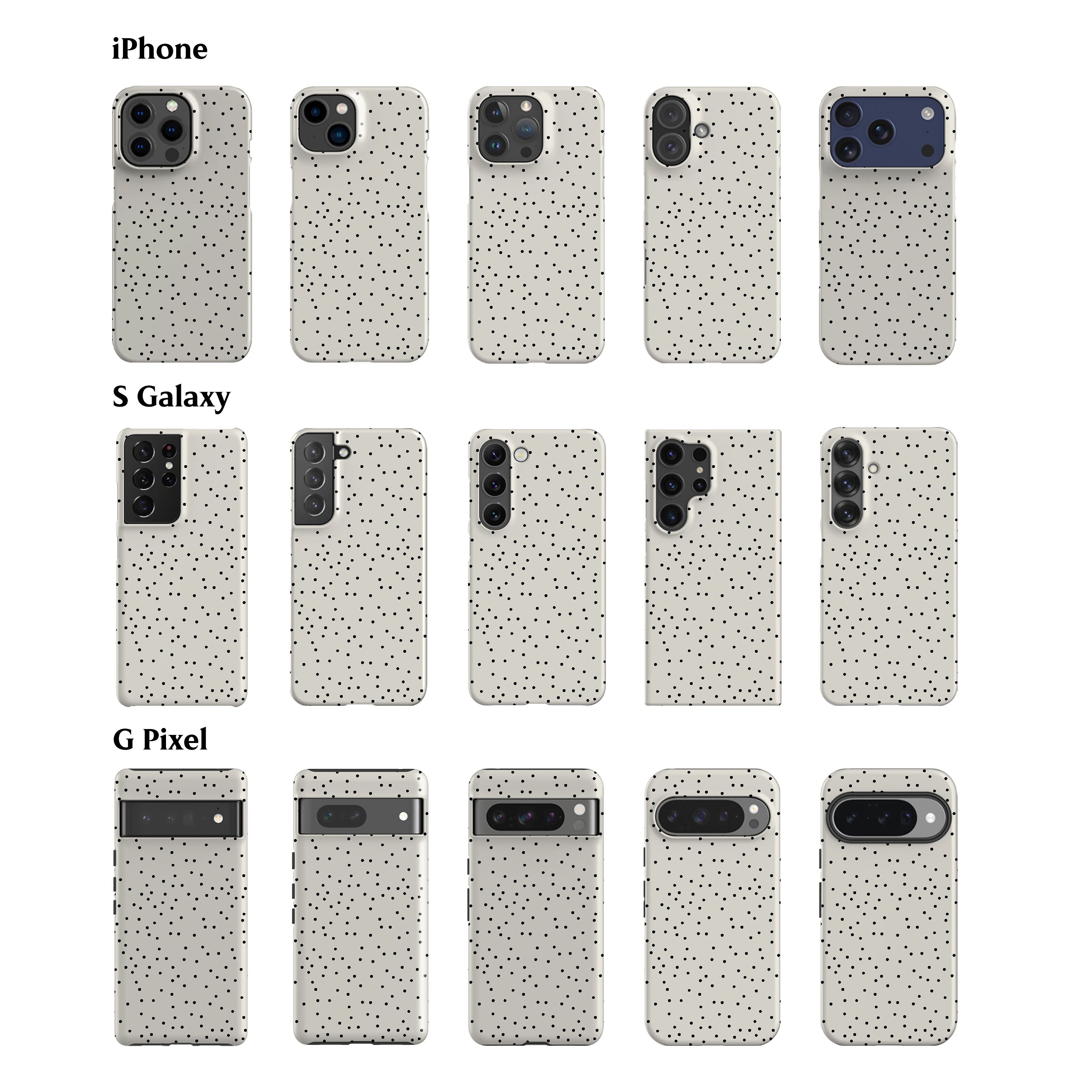 Minimal Spotty White Phone Case