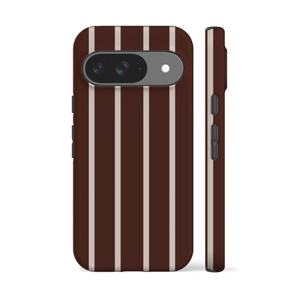 Minimal Brown Striped Phone Case