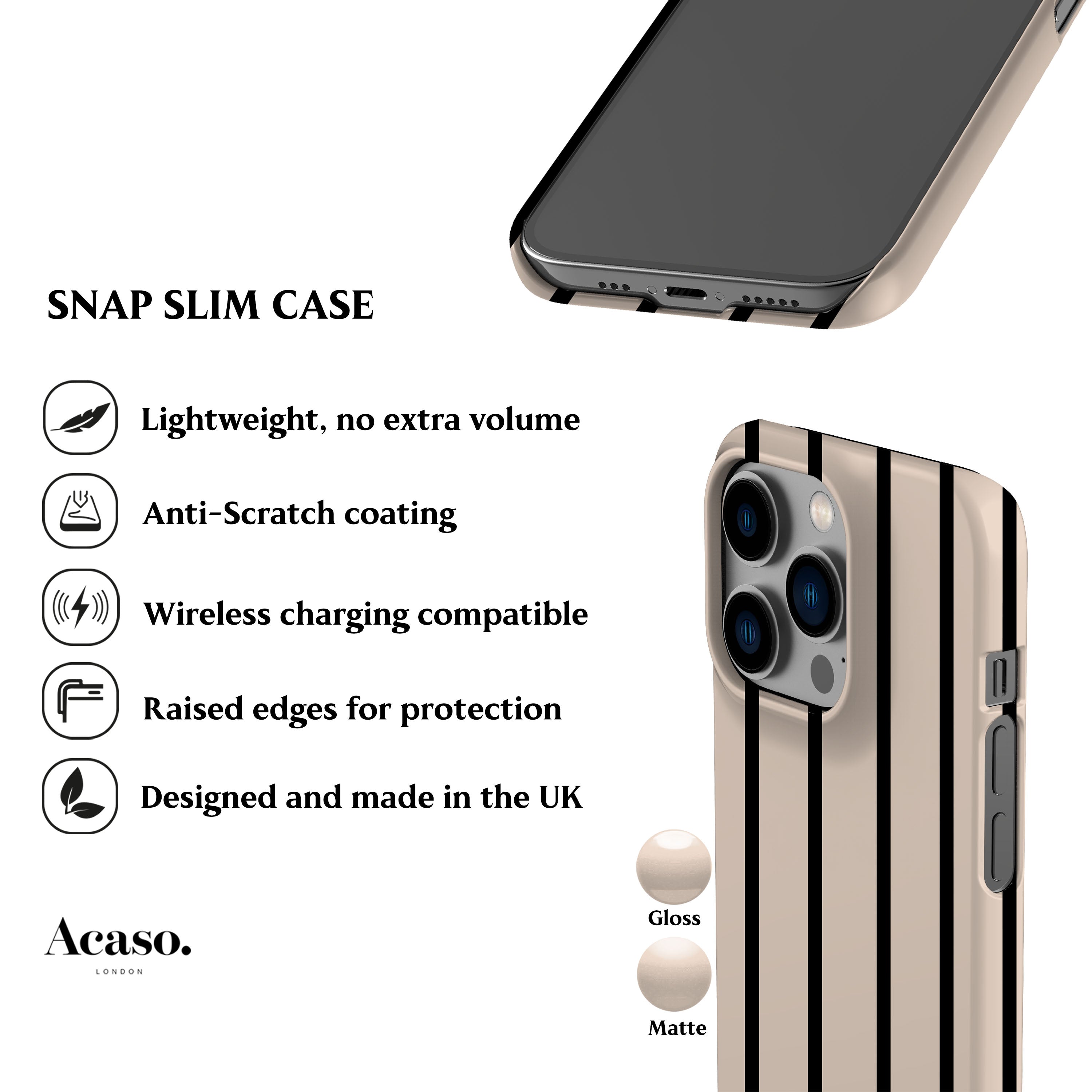 Minimal Striped Phone Case