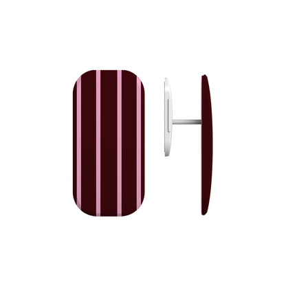 Minimal Maroon Stripes Phone Grip