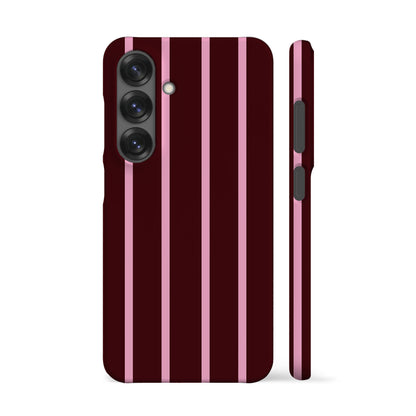 Minimal Maroon Striped Phone Case