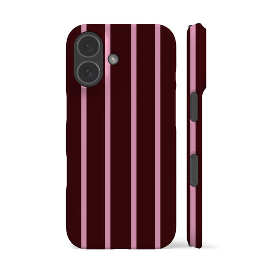 Minimal Maroon Striped Phone Case