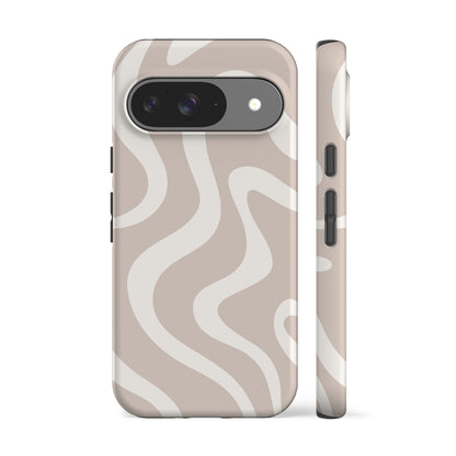 Minimal Wave Beige Phone Case