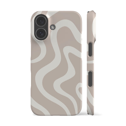 Minimal Wave Beige Phone Case