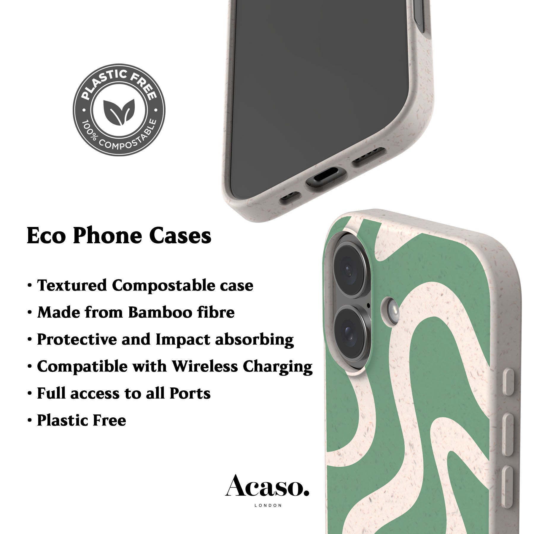 Green Wave Eco-Friendly Phone Case