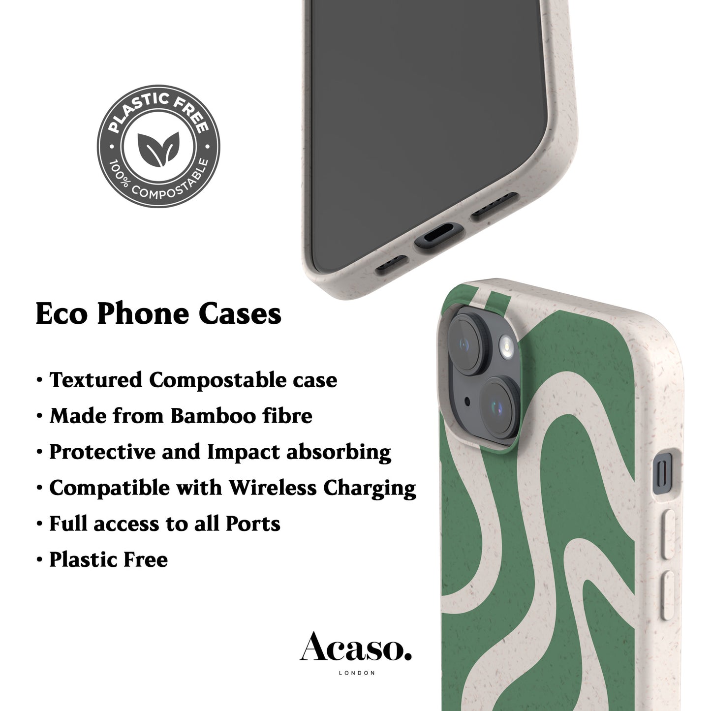 Green Wave Eco-Friendly Phone Case