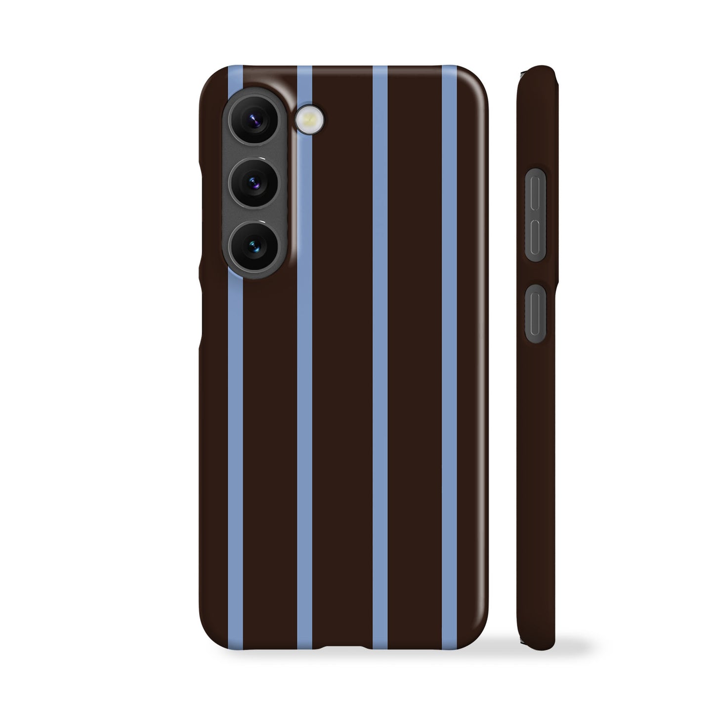 Minimal Brown Blue Striped Phone Case