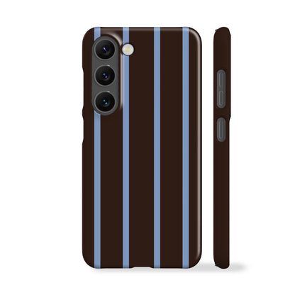 Minimal Brown Blue Striped Phone Case