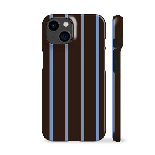 Minimal Brown Blue Striped Phone Case