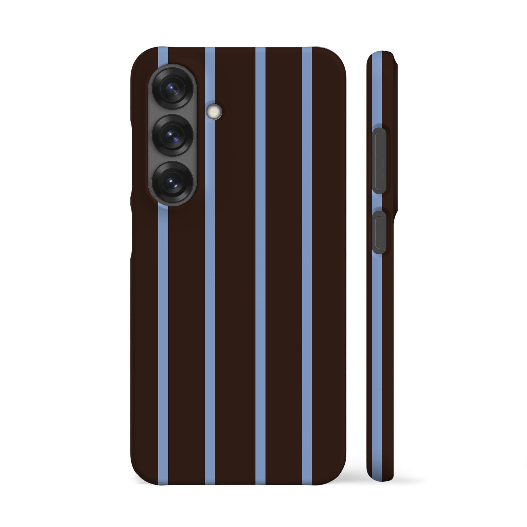 Brown Blue Striped iPhone 17 Pro Case – Acaso London