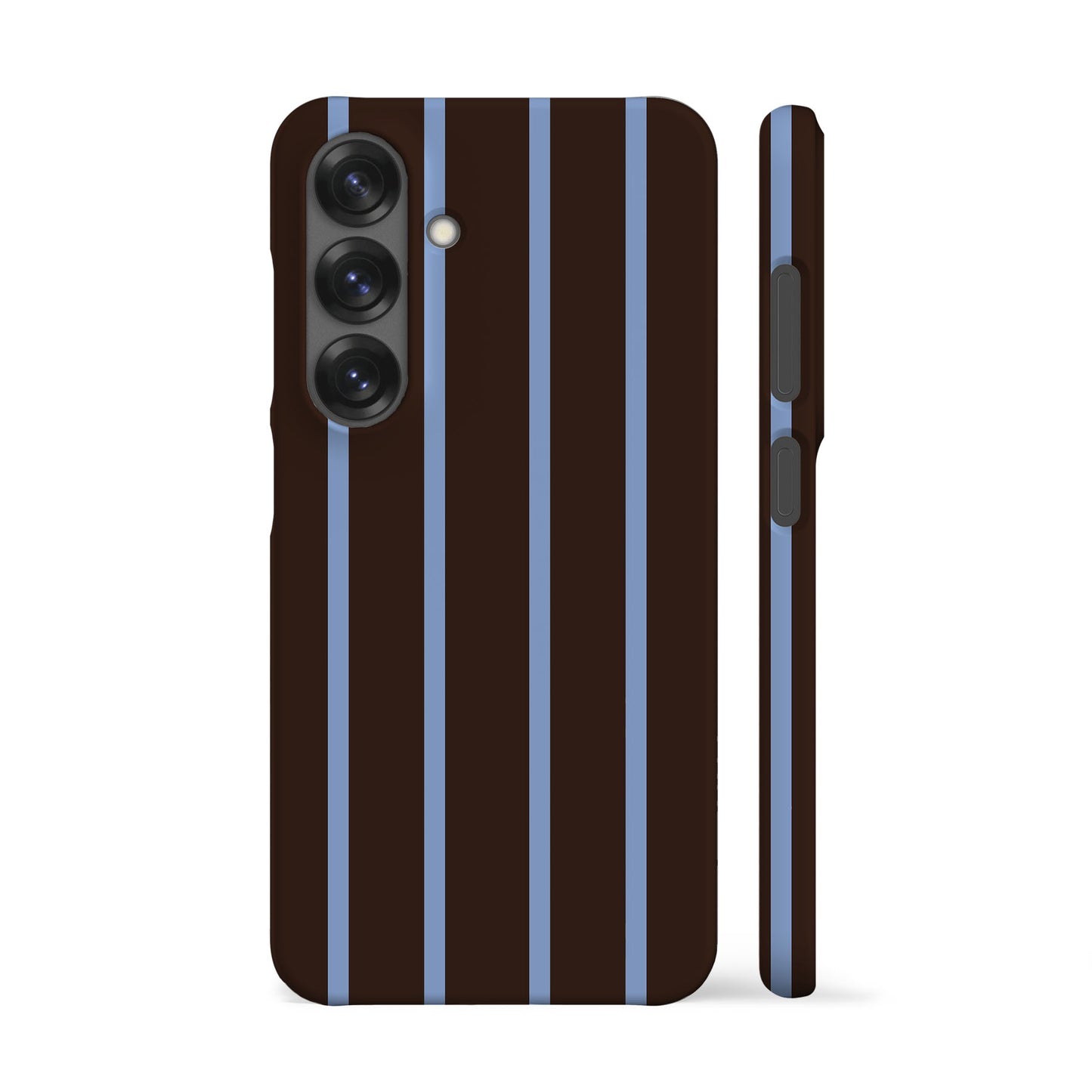 Minimal Brown Blue Striped Phone Case