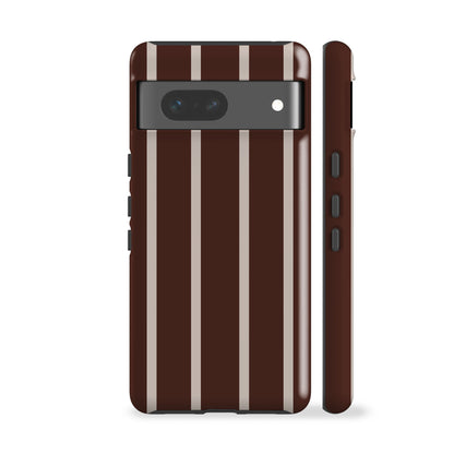 Minimal Brown Striped Phone Case