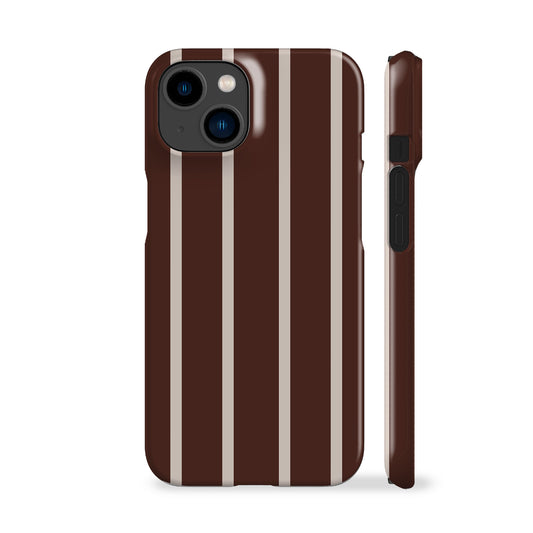 Minimal Brown Striped Phone Case