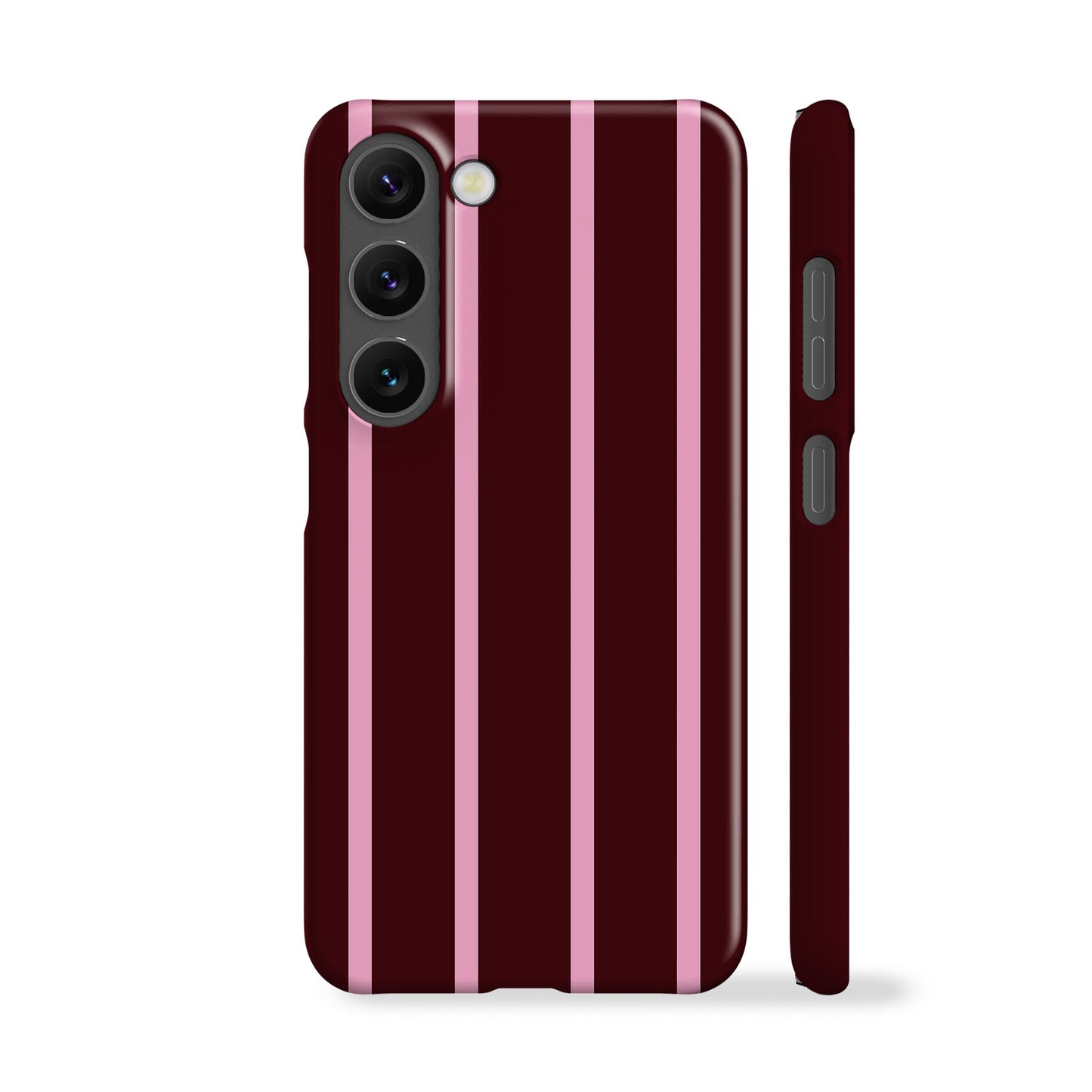 Minimal Maroon Striped Phone Case