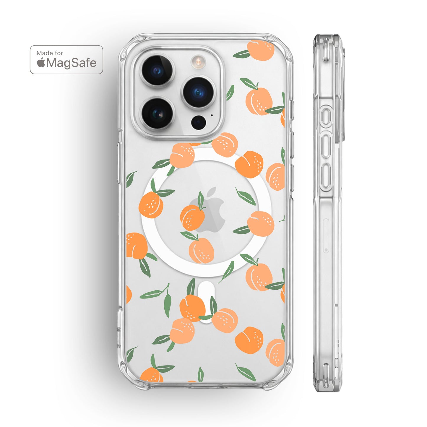 Peaches Clear MagSafe iPhone Case