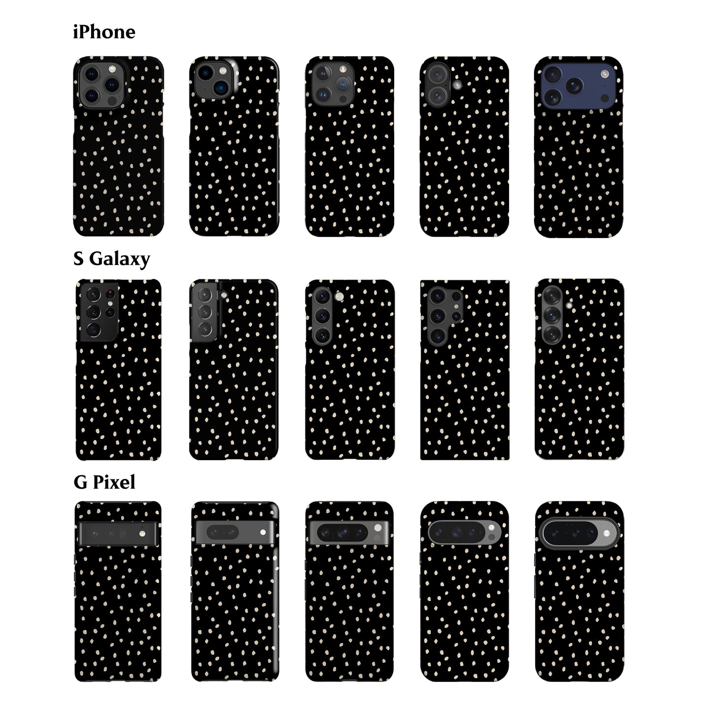 Mini Polka Dots Black Phone Case