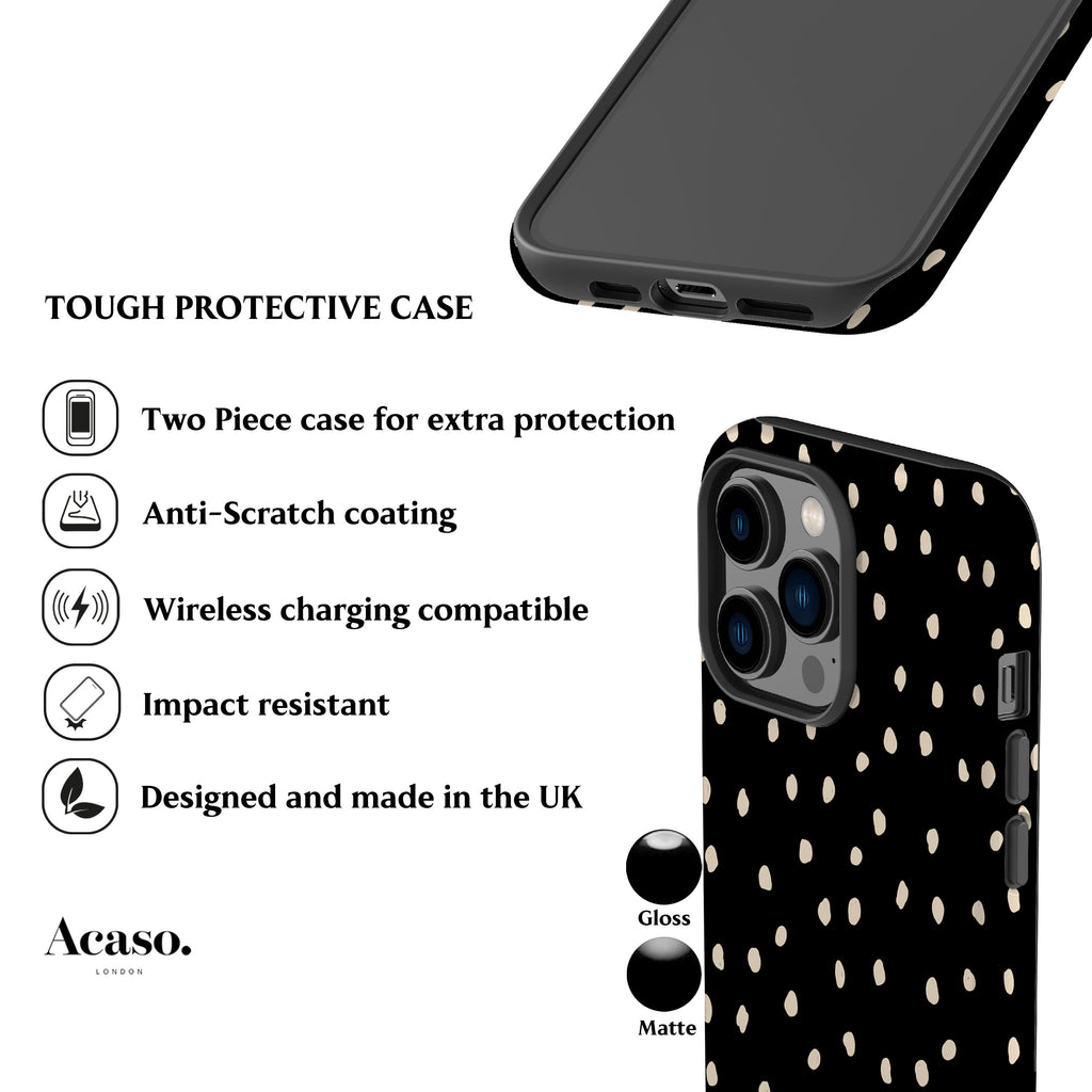 Mini Polka Dots Black Phone Case