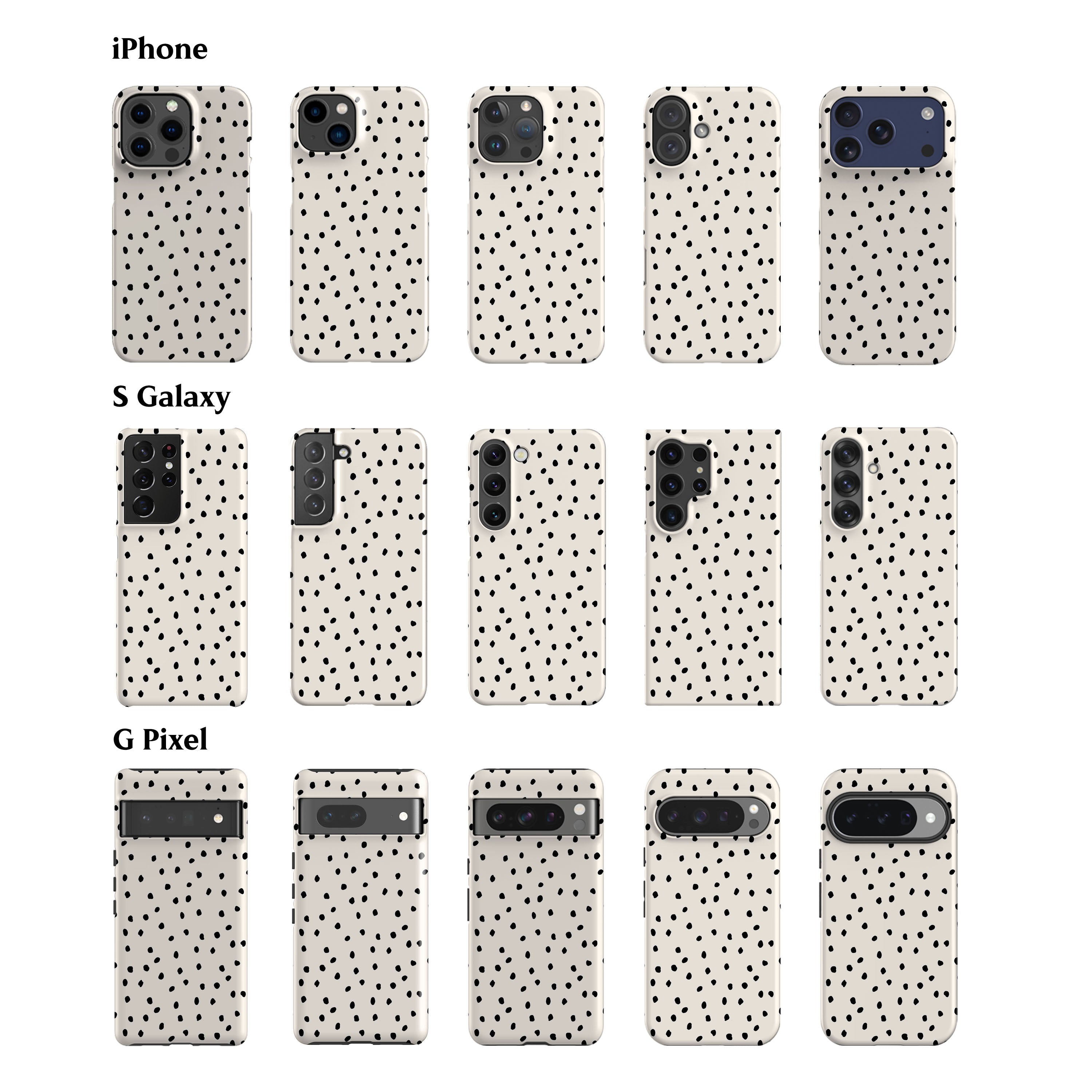 Mini Polka Dots Creme Phone Case