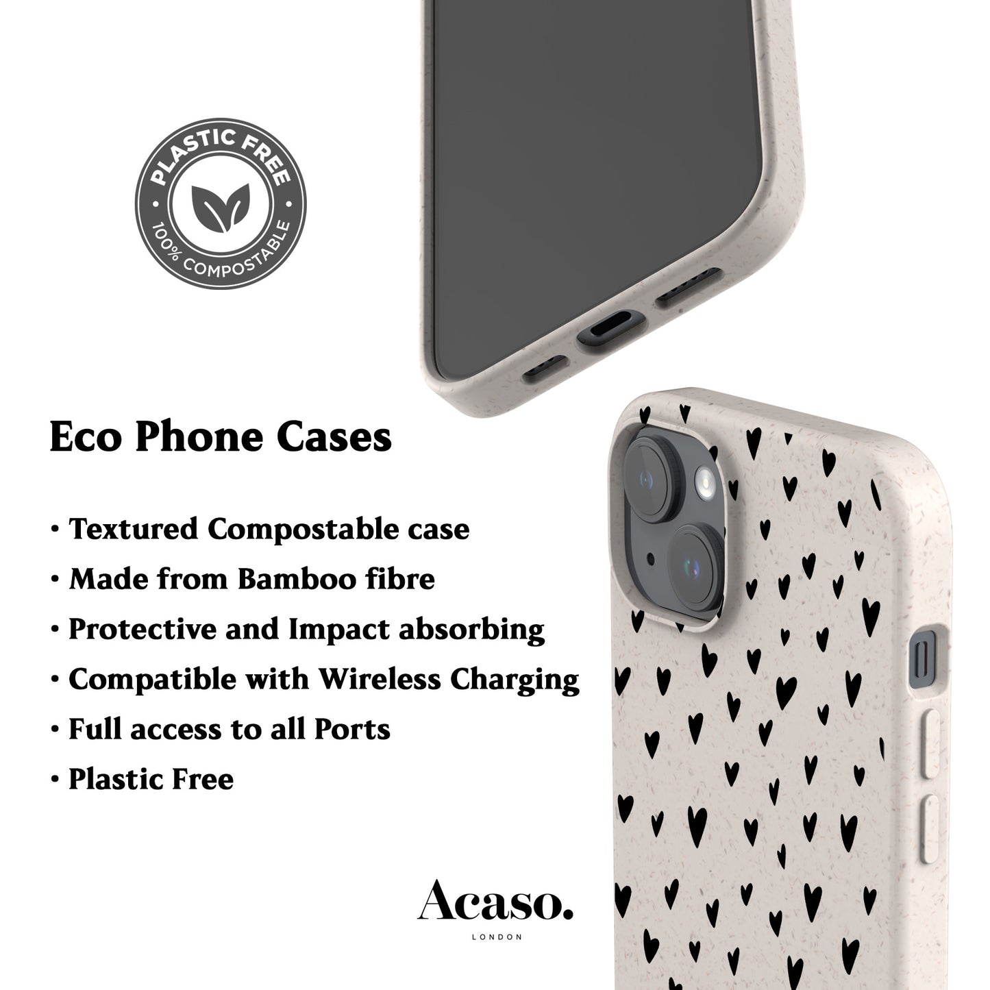 Mini Hearts Eco-Friendly Phone Case