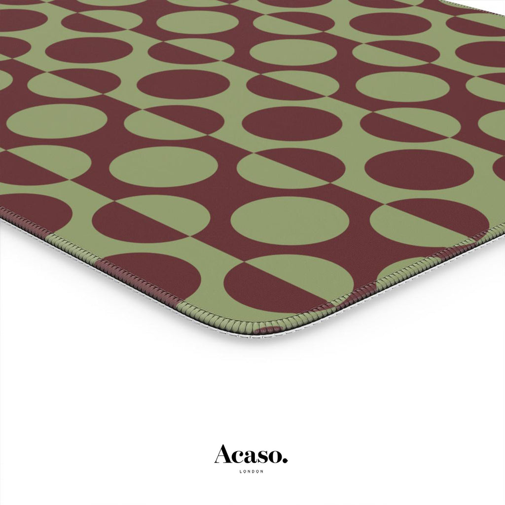 Mint Double Dots Desk Mat