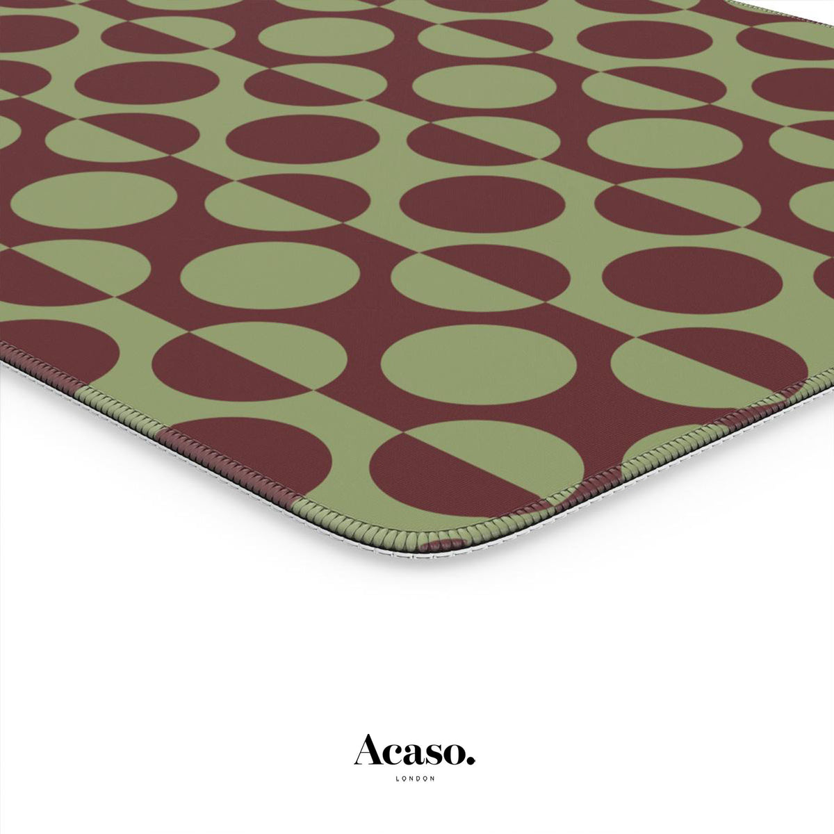 Mint Double Dots Desk Mat