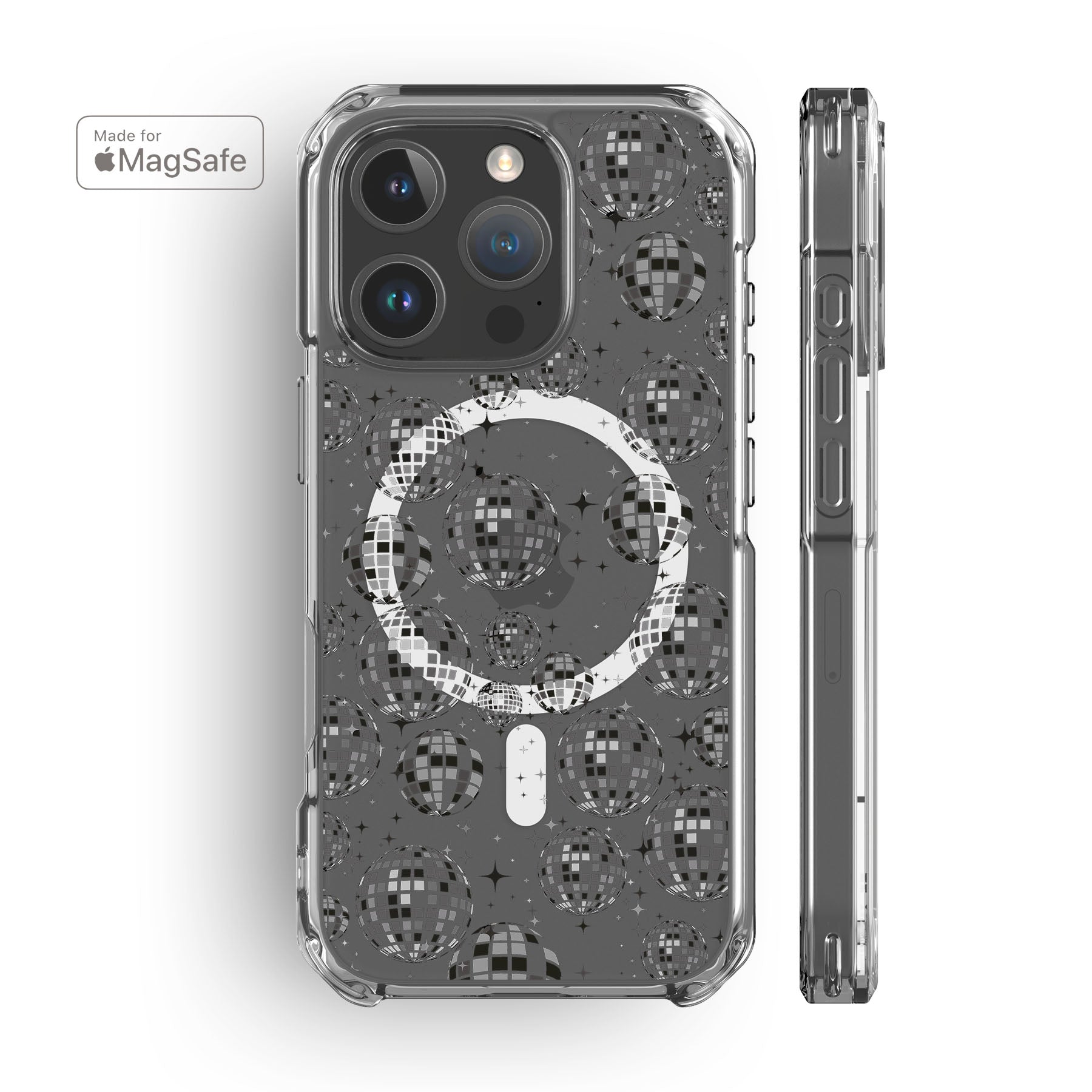 Disco Ball Clear MagSafe iPhone Case