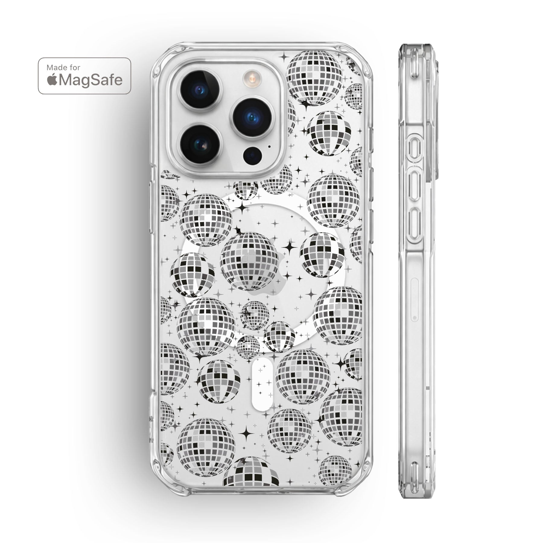 Disco Ball Clear MagSafe iPhone Case