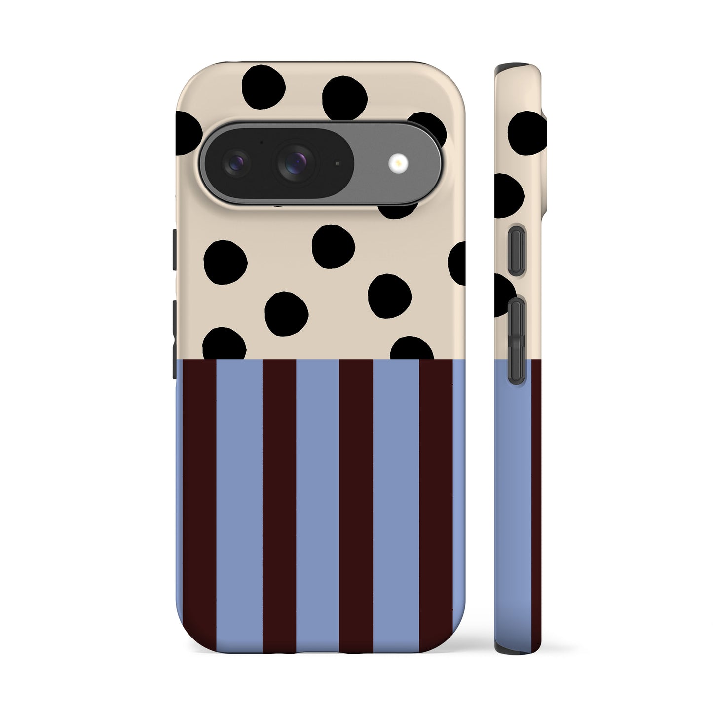 Blue Striped Polka Dot Phone Case