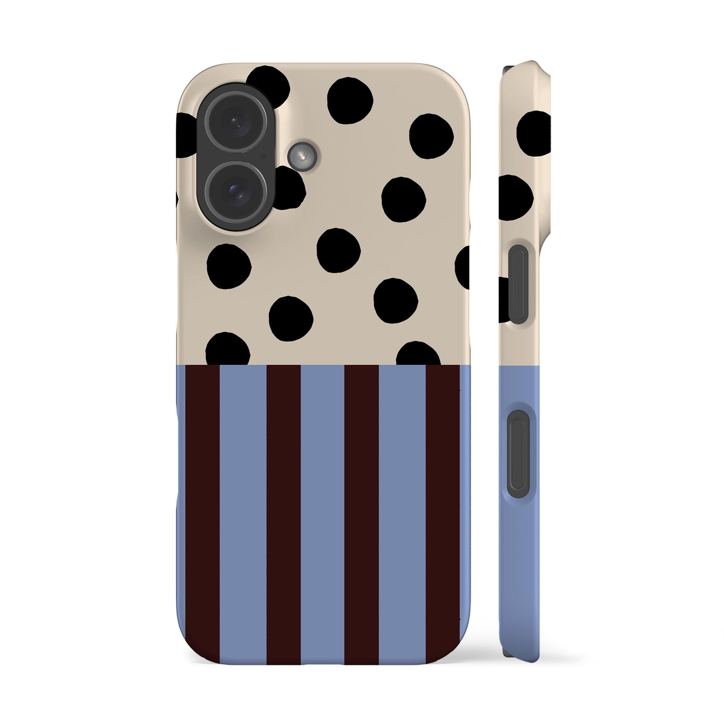 Blue Striped Polka Dot Phone Case