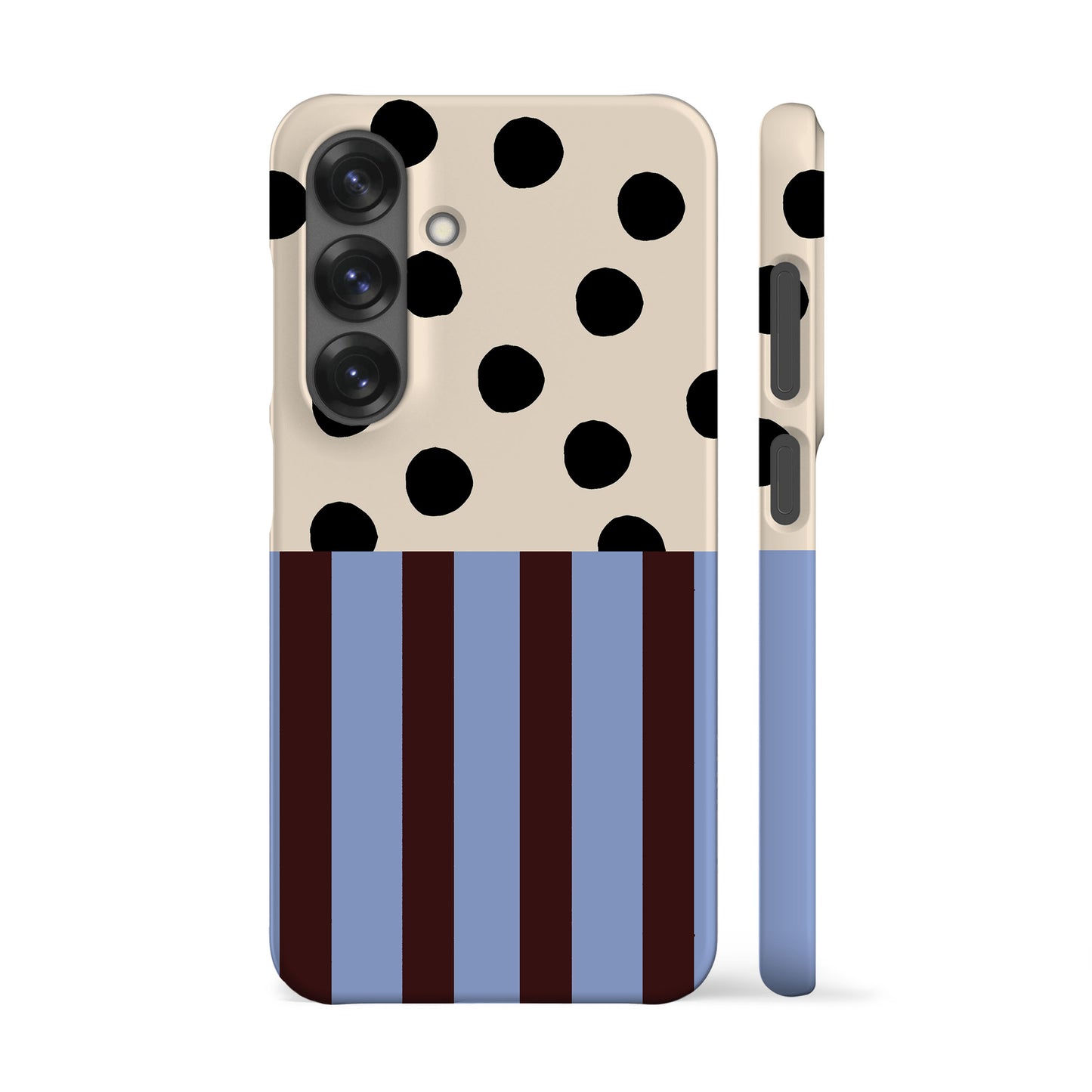 Blue Striped Polka Dot Phone Case