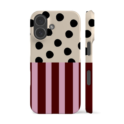 Pink Striped Polka Dot Phone Case