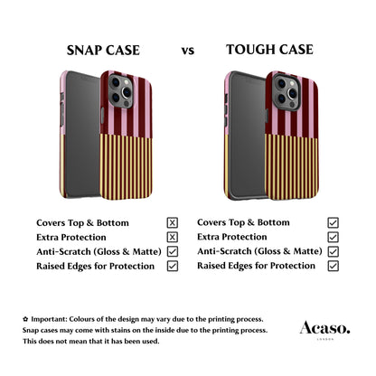 Pink Maroon Modern Stripes Phone Case