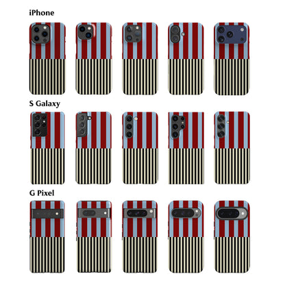 Red Blue Modern Stripes Phone Case