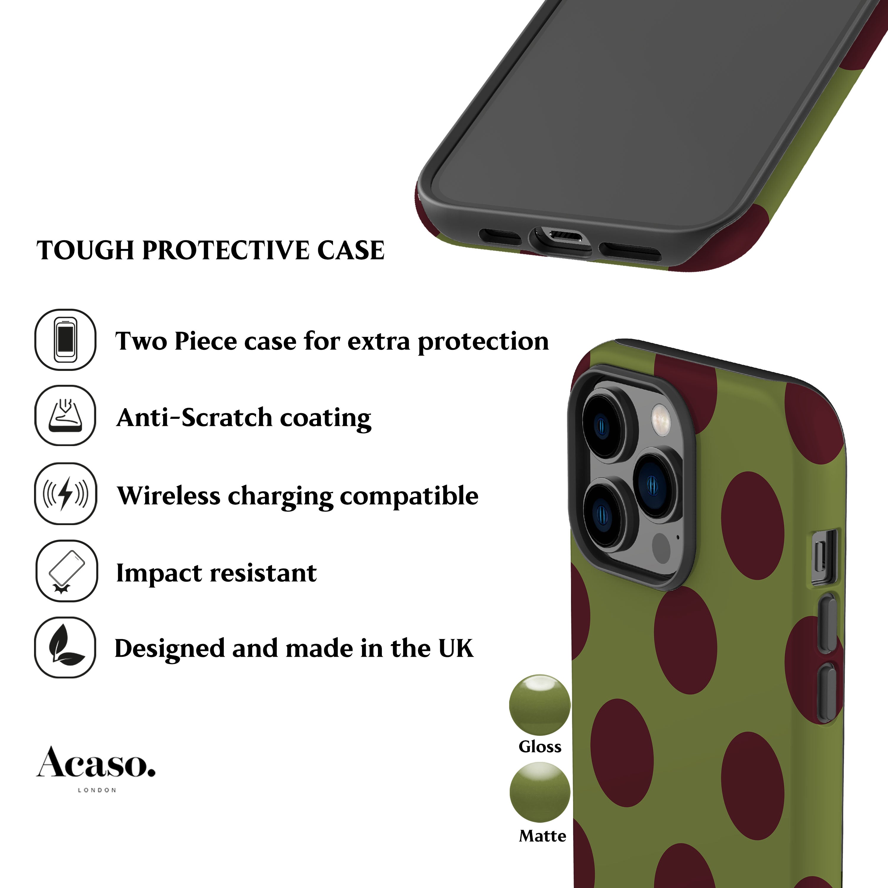 Moss Dots Phone Case