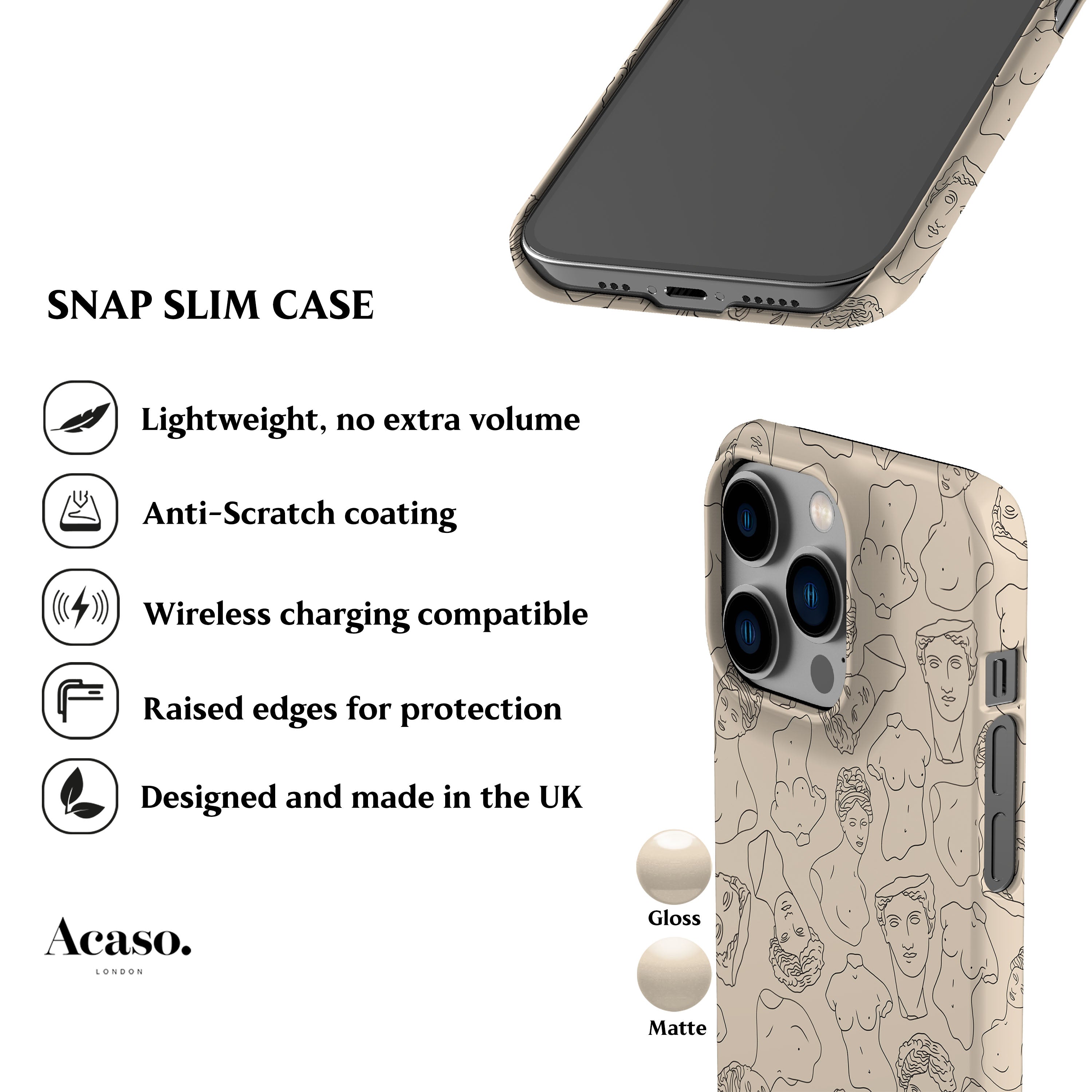 Mythos Beige Phone Case
