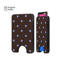 Nala Brown Blue Polka Dots Magnetic Phone Wallet