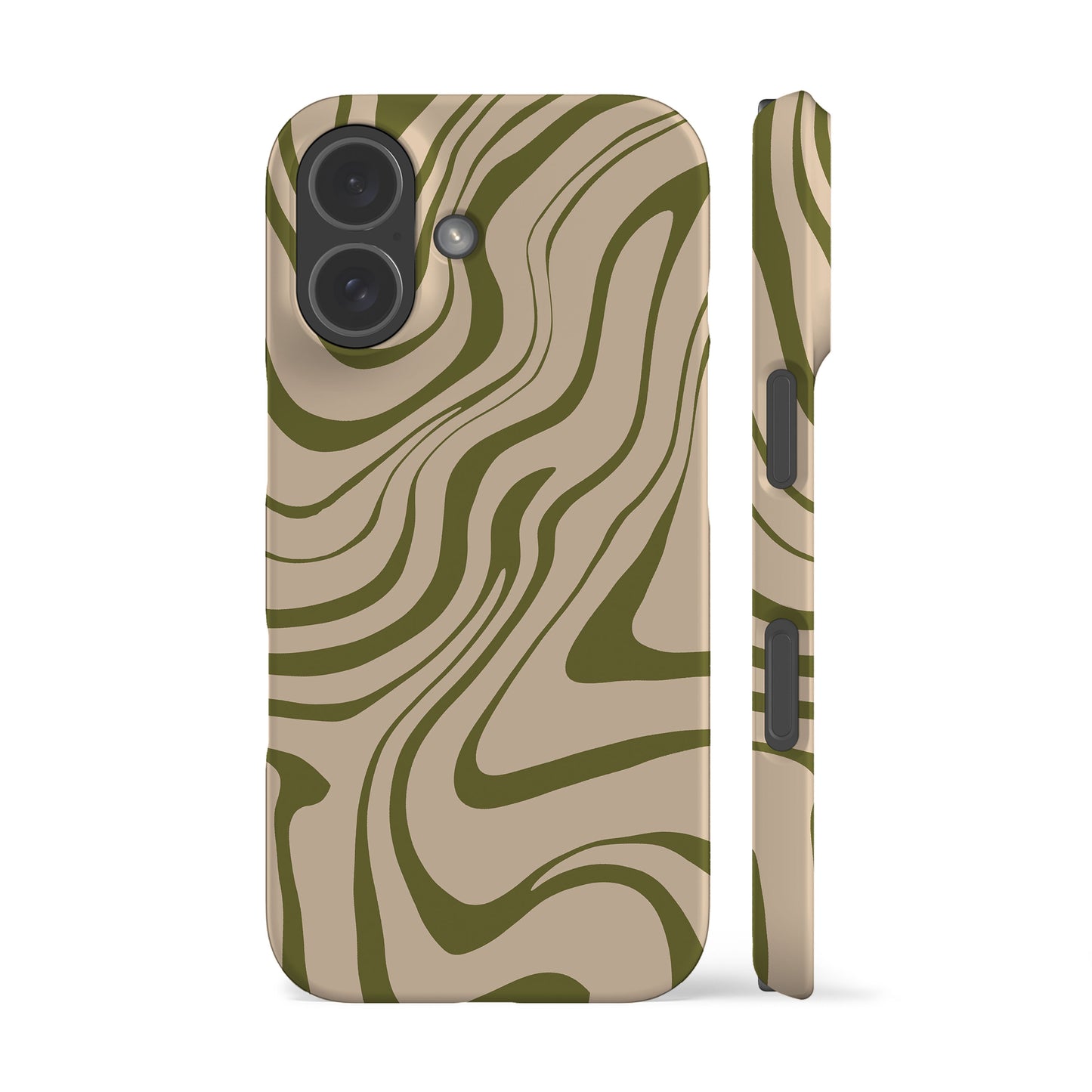 Olive Swirl Pattern Phone Case