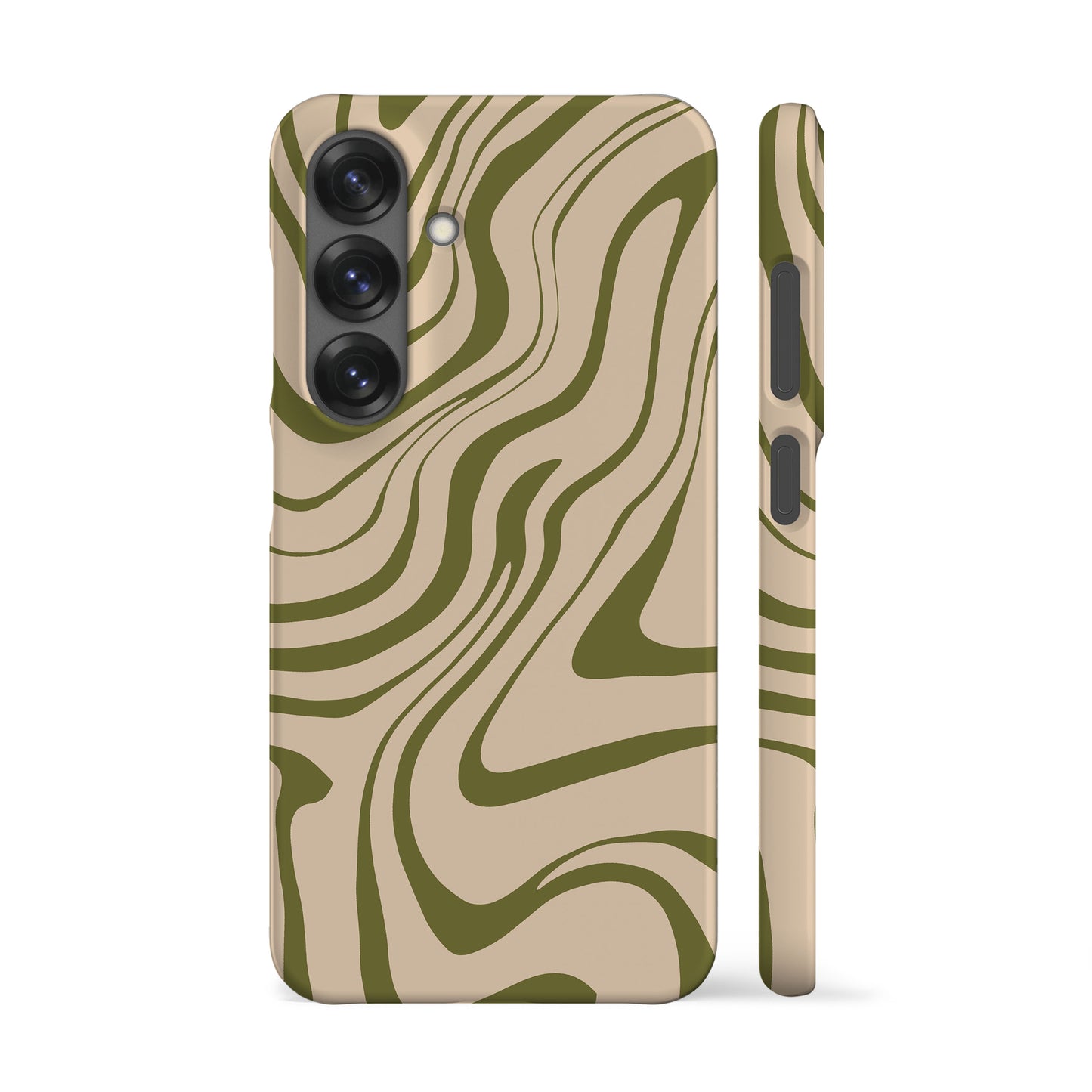 Olive Swirl Pattern Phone Case