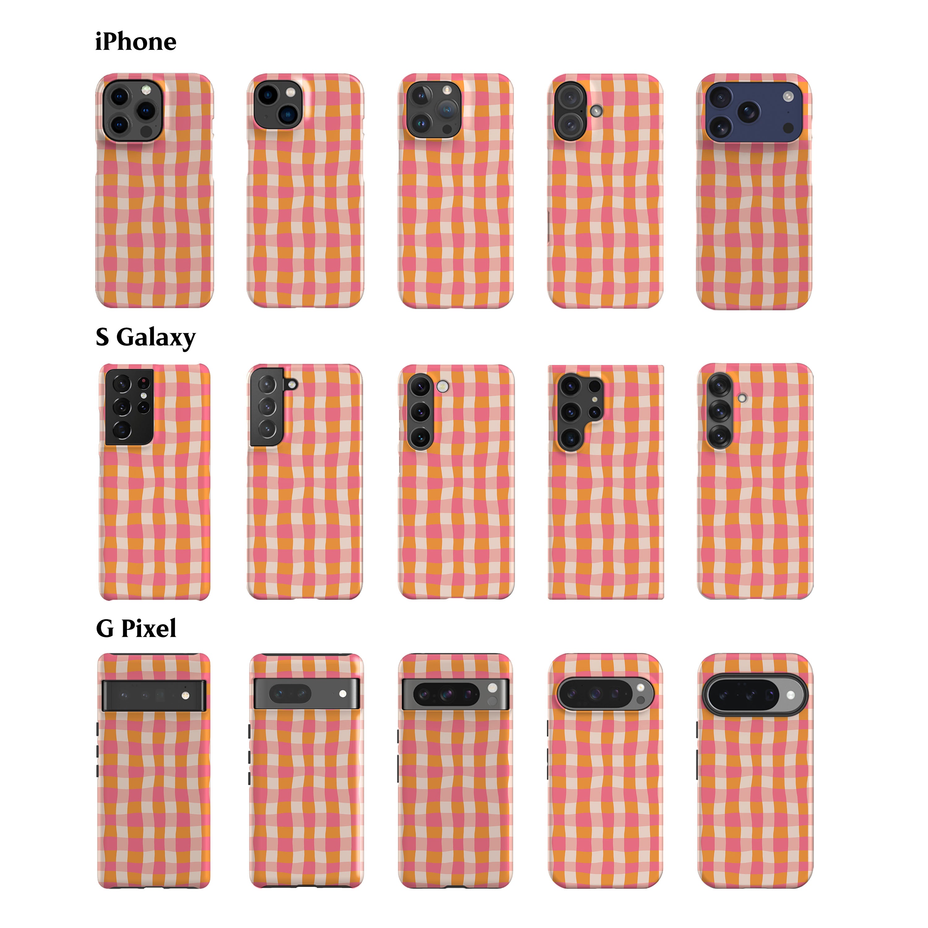 Summer Orange Plaid Phone Case