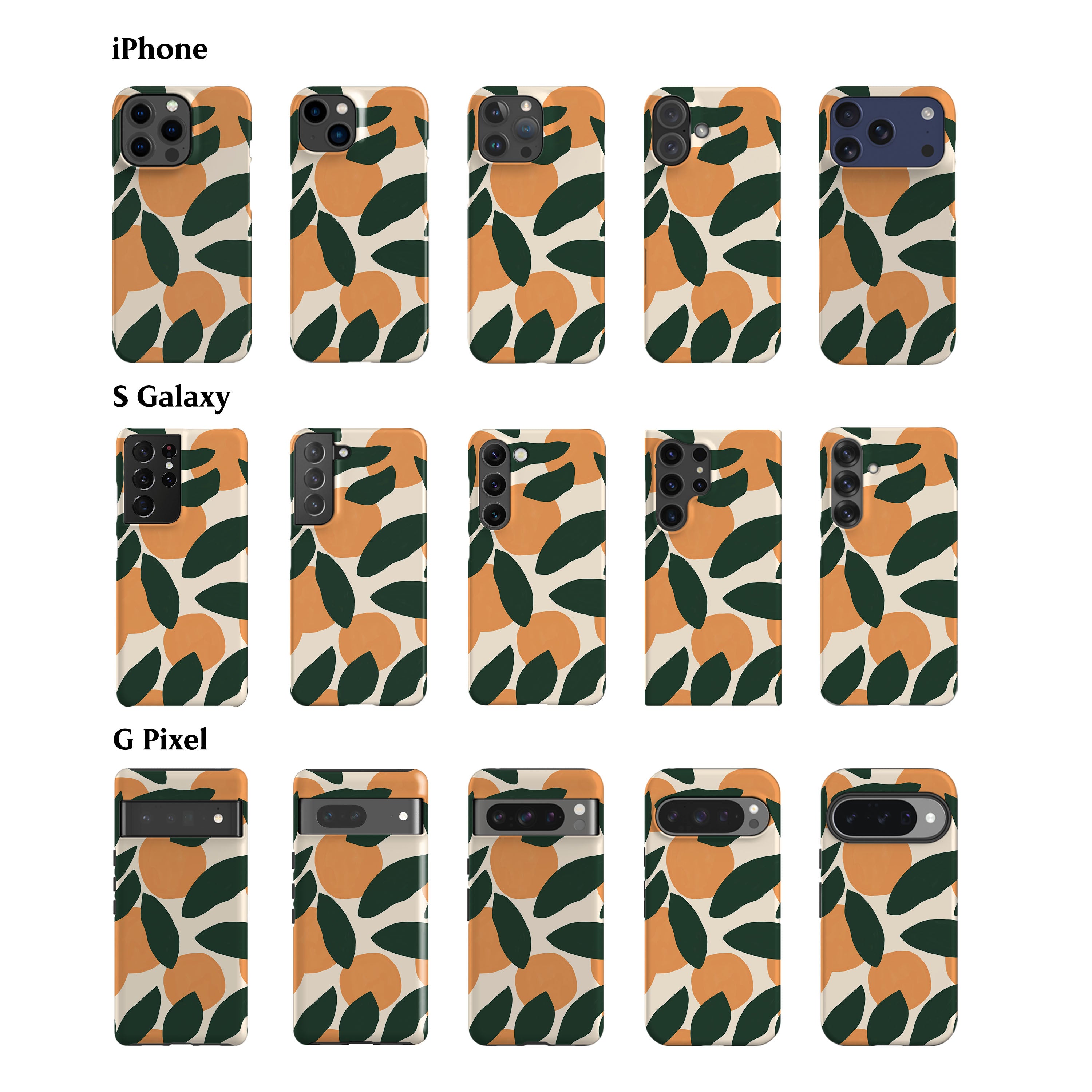 Orange Painted Art Phone Case
