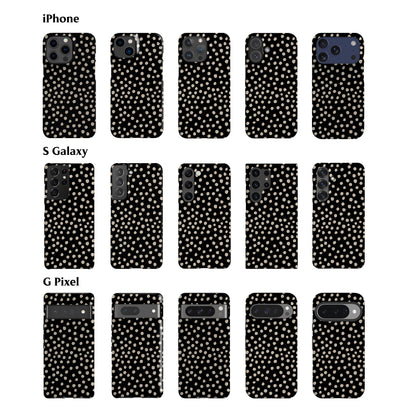 Painted Dots Black Phone Case