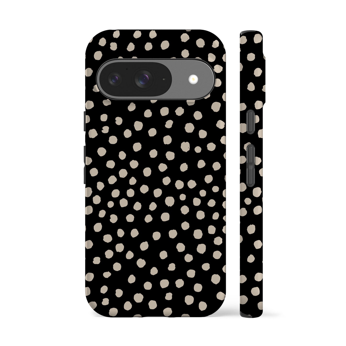 Painted Dots Black Phone Case
