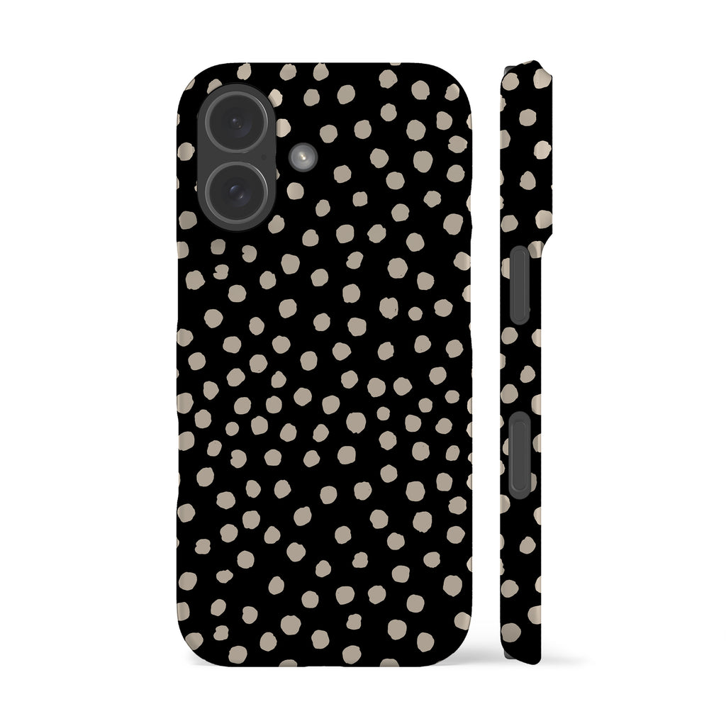Painted Dots Black Phone Case