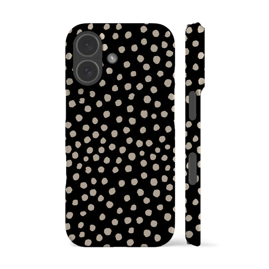 Painted Dots Black Phone Case