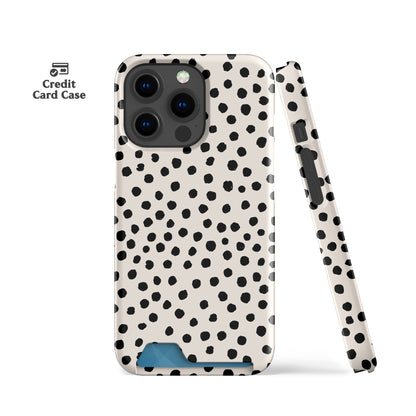 Painted Dots White Slim Card Case