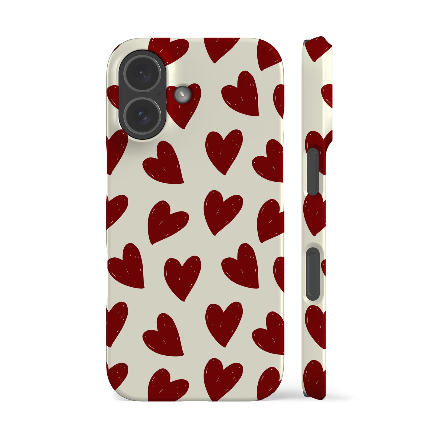 Painted Red Hearts Phone Case